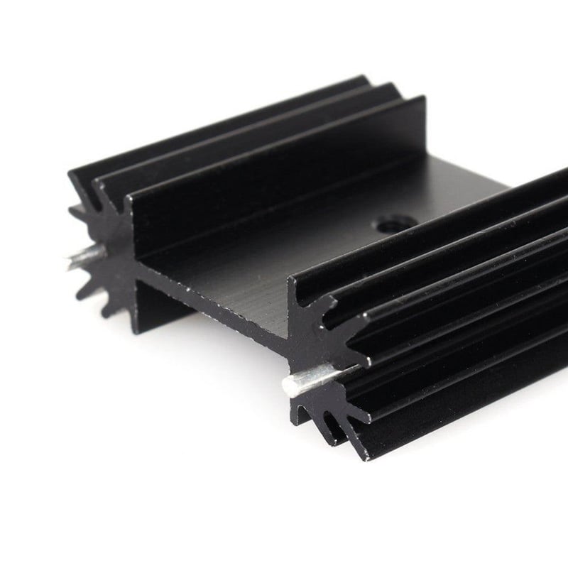 Easycargo fekete anodizált TO-220 alumínium hűtőborda MOSFET-hez, 5 db-os csomag