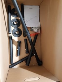 IBUYKE TYJ007H Zidna šipka za odjeću 156 cm, industrijska metalna cijev, crna, rabljeno 2