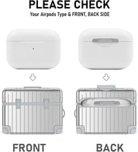 VISOOM Airpods Pro 2/1 Tok - Ezüst Bőrönd Dizájn TPU Védőtok, Vezeték Nélküli Töltés, Karabinerrel és DIY Matricákkal, Ütésálló

AI: I've cr 2