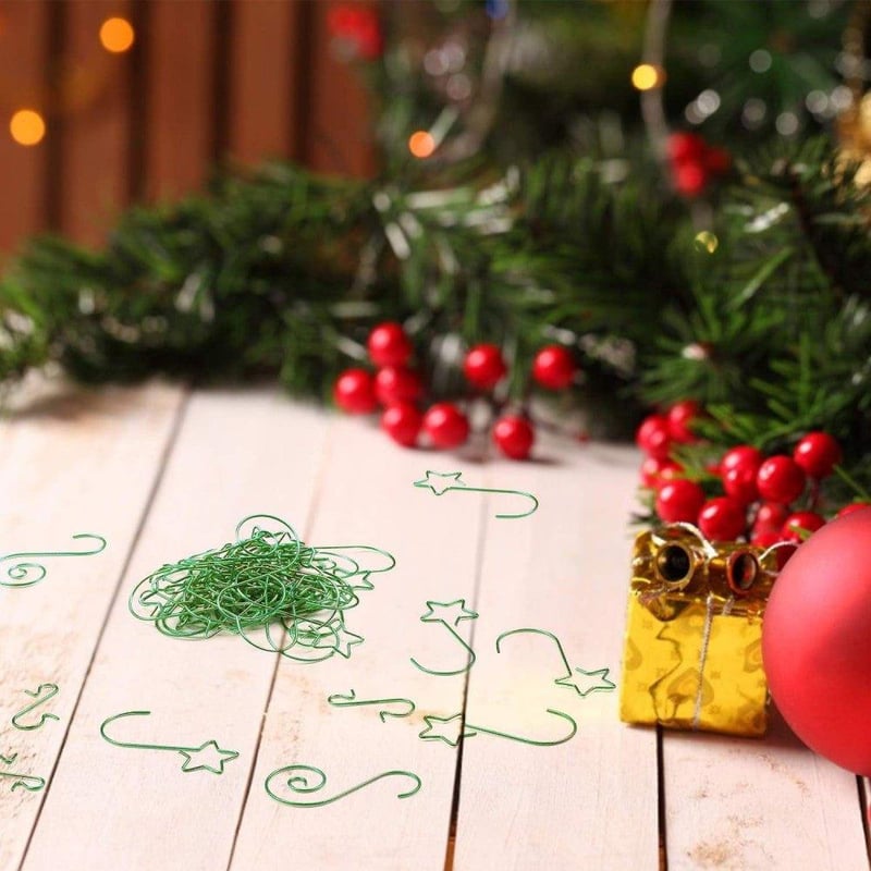 Set de decorațiuni de Crăciun KATELUO - 60 buc. Agățători stea, 3 forme, Reciclabile