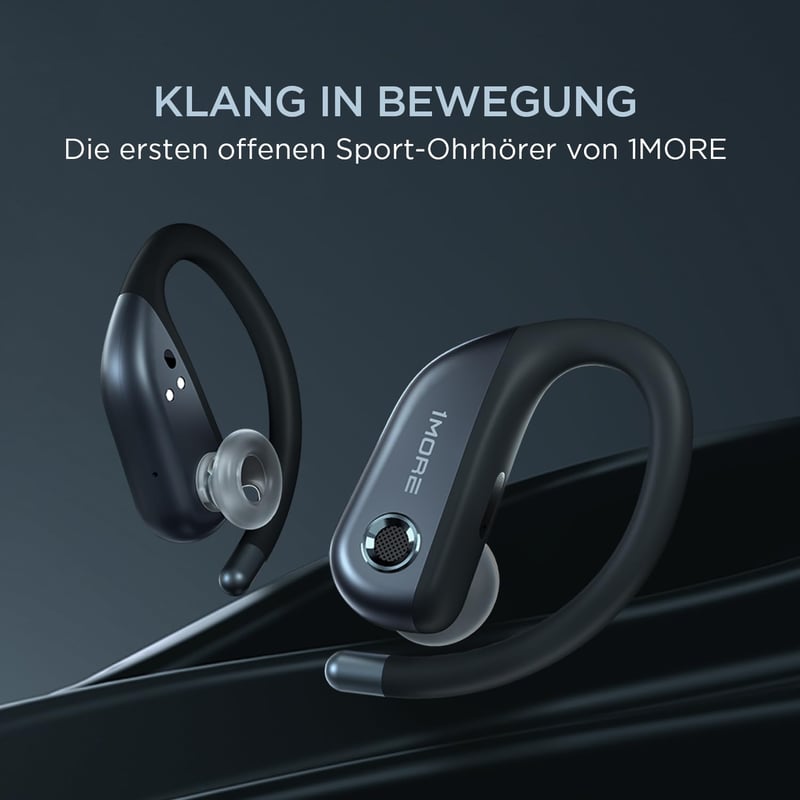 1MORE Fit S50 Nyitott Bluetooth 5.3 Fülhallgató - 38 Órás Üzemidő, IPX7 Vízálló, Kényelmes Viselet Futáshoz, Edzéshez és Mindennapos Használ