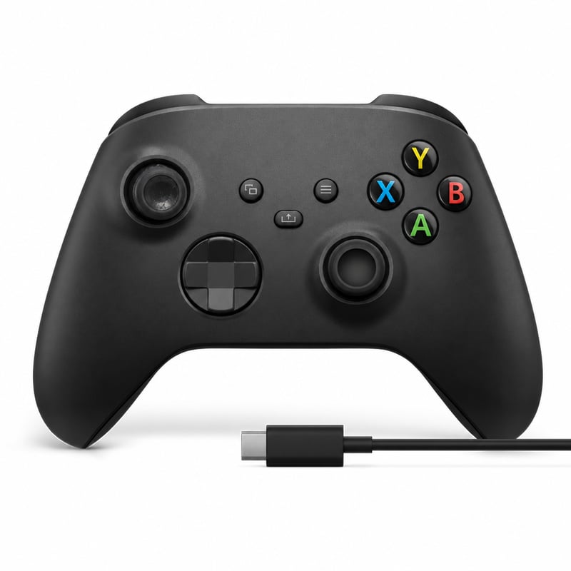 Bezdrôtový ovládač Xbox pre PC s USB-C káblom – chybný, na náhradné diely/na opravu (stav: pozri 2. obrázok)