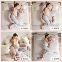 Pernă pentru sarcină și alăptare bbhugme, pernă premiată pentru susținerea întregului corp, cu husă roz pudrat 5