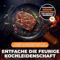 BBQ Ben 30 cm-es öntöttvas grill serpenyő indukciós tűzhelyre, sütőbiztos 2