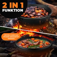 BBQ Ben 9 literes öntöttvas fazék lábakkal, táskával és kiegészítőkkel 2