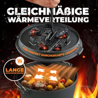 BBQ Ben 9 literes öntöttvas fazék lábakkal, táskával és kiegészítőkkel 3