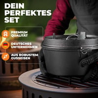 BBQ Ben 9 literes öntöttvas fazék lábakkal, táskával és kiegészítőkkel 6
