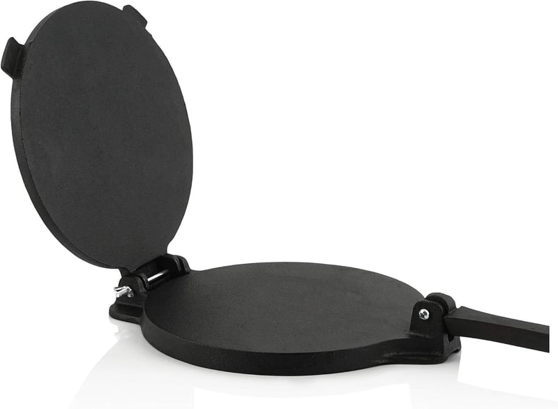 BBQ-Toro Öntöttvas Tortilla Sajtó 20cm, Házi Tortillához, Kukoricaliszt Préshez