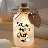 BBTO LED Világító Üveg Dekoráció - Klasszikus Barna Palack 20 LED Fénnyel - Vízálló Ajándék Nőknek, Barátnőknek Születésnapra, Esküvőre, Kar 1