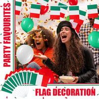 Set Decorativ BBTO cu Steaguri Italia, Germania, Australia, Include Ghirlandă, Steaguri de Mână, Baloane și Banner pentru Petrecere 6