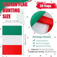 Set Decorativ BBTO cu Steaguri Italia, Germania, Australia, Include Ghirlandă, Steaguri de Mână, Baloane și Banner pentru Petrecere 2
