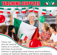 Set Decorativ BBTO cu Steaguri Italia, Germania, Australia, Include Ghirlandă, Steaguri de Mână, Baloane și Banner pentru Petrecere 7