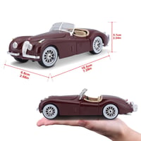 Model auta Bburago Bijoux Jaguar XK 120 Roadster (1951) 1:24 – červené 8