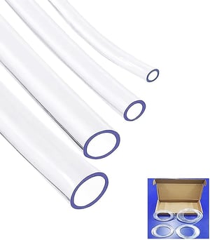 Sada PVC hadíc BBYPP, priemer 2–5 mm, 12 m, priehľadná
