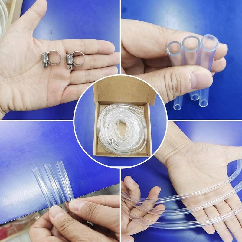 BBYPP Átlátszó Tömlő Szett 6-8mm, 9m Benzin Víz Olaj Szállítás