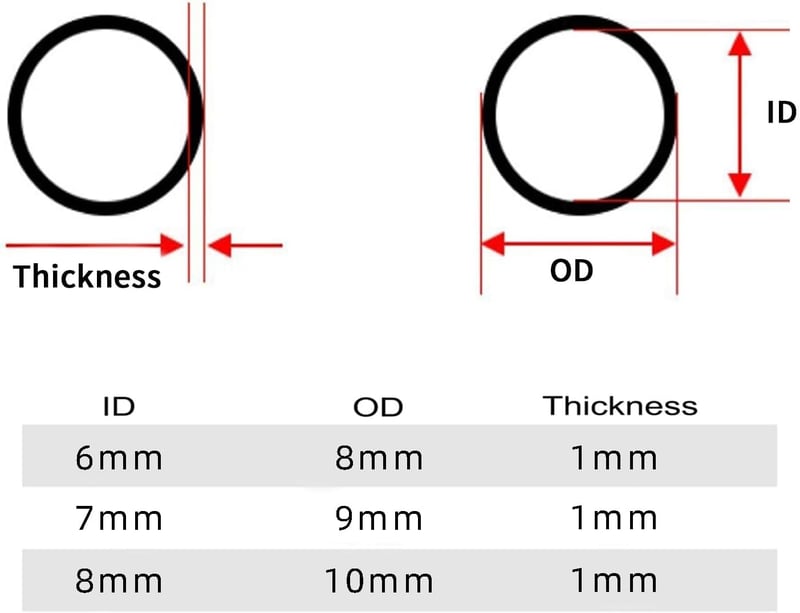 BBYPP Átlátszó Tömlő Szett 6-8mm, 9m Benzin Víz Olaj Szállítás