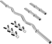 WINNOW Curl Bar Súlyzókészlet - 1" Súlytárcsákhoz Kompatibilis Edzőrúd Szett Bicepsz, Tricepsz Edzéshez, Guggoláshoz és Csípőemeléshez 1