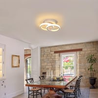 Goeco Modern Kerek LED Mennyezeti Lámpa, 22W, 3000K Meleg Fehér Fény, 2000lm, Szilikonborítás, Nappali, Háló, Konyha Világítás, Fehér 6