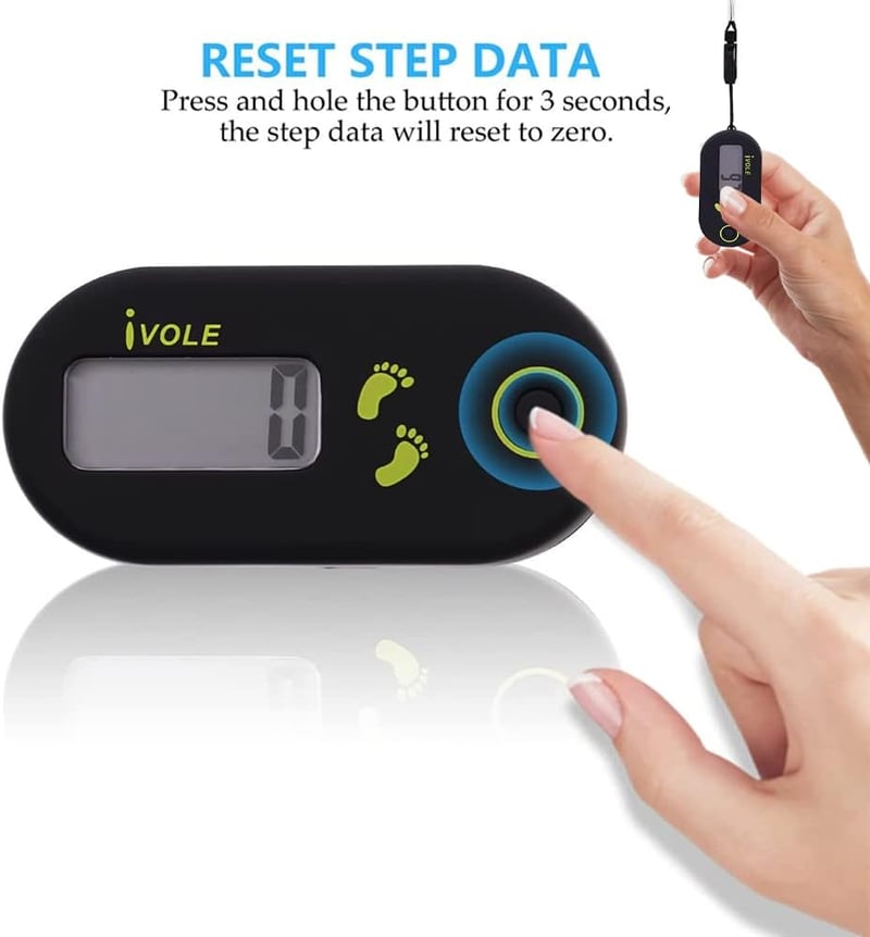 HIQE-FL 3D Lépésszámláló Klippel és Nyakpánttal - Pontos, Egyszerű, Telefon Nélküli