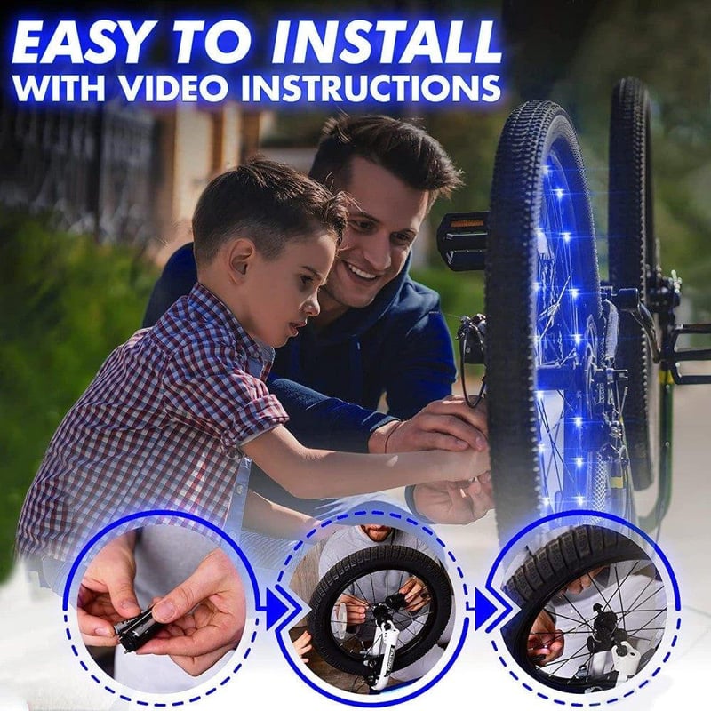 Activ Life Vízálló LED Kerékvilágítás - Színes, Akkumulátoros