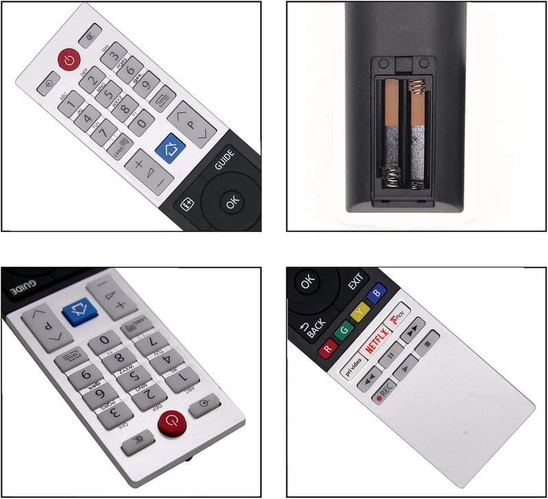 FOXRMT CT-8543 Távirányító Toshiba Smart TV-hez - Netflix, YouTube és Prime Video Gombokkal - Kompatibilis FHD/UHD/XUHD Modellekkel - Beállí