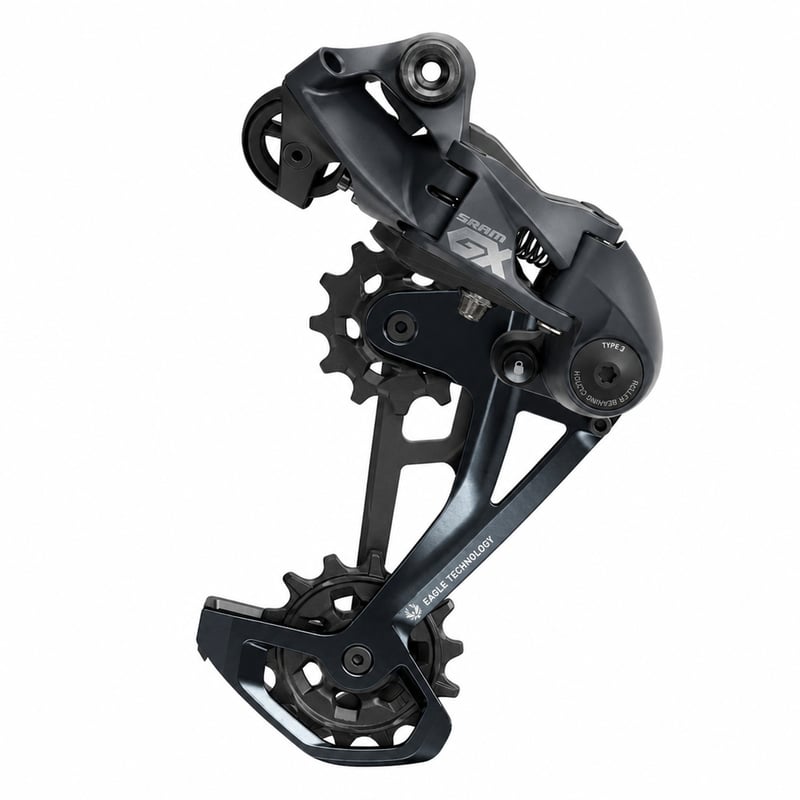 Schimbător spate SRAM GX Eagle 12 viteze, cu patină lungă, negru, MTB — defect, pentru piese: șurub rupt (stare: vezi a 2-a poză)