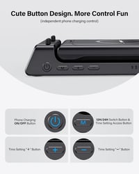SwanScout 3-in-1 Vezeték Nélküli Töltőállomás Samsung S25/S24/S23/S22/Z Fold 6 Telefonokhoz, Galaxy Watch és Buds Készülékekhez - Indukciós  4