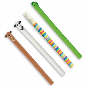 LEGAMI set od 4 izbrisive gel olovke - Dino, Teddy Bear — Potrebna je zamjena uložaka za sva 4 komada (stanje: vidi 2. sliku)
