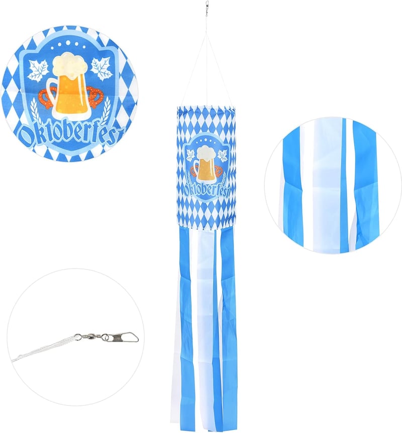 Oktoberfest Bajor Kék Szélzsák Kerti Dekoráció 2db-os Szett