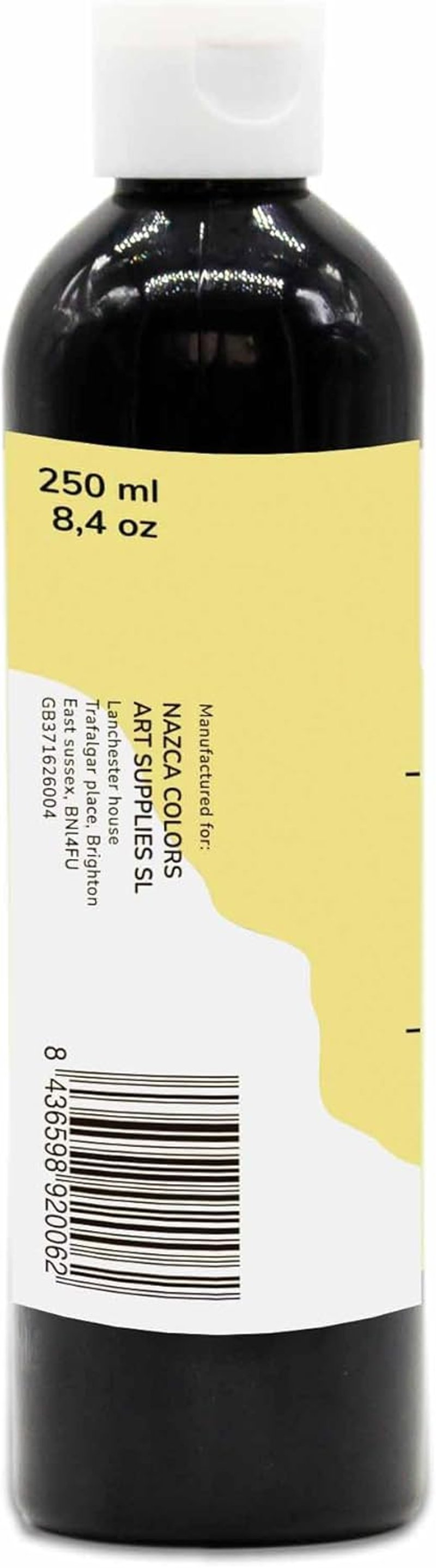 Nazca Colors Fekete Textil Festék 250ml - Ruhák, Pólók, Farmerek, Táskák és Bőrcipők Festésére - Nagy Fedőképességű Mosható Textilfesték