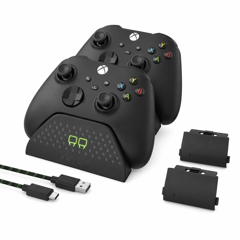 Venom Twin Charging Dock Xbox Series X, S és Xbox One kontrollerhez, 2 db — Újratölthető akkumulátor nélkül (állapot: lásd a 2. képet)