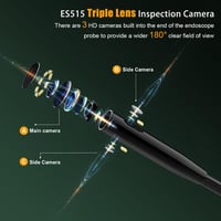 Hiacinto 15m-es endoszkóp kamera, 5" IPS kijelző, IP68 vízálló, 1080P HD, 32GB 2