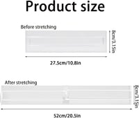 Helweet Állítható Átlátszó Fiókrendező Elválasztó - Műanyag Szervező Konyhai Fiókokhoz, Ruhákhoz, Kozmetikumokhoz - 2 db 6