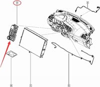 Renault Kadjar Fekete Multifunkciós CD Navigációs Gomb 253B09100R 6