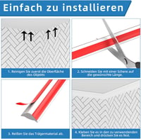 pundin Öntapadós Dekorációs Szegélyléc - Fehér PVC Sarokprofil Csempeszélekhez, Mennyezethez, Falátmenetekhez, Konyhapulthoz - 5m, 12x9mm 7