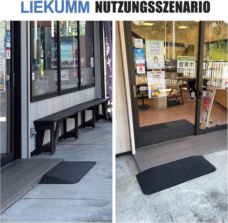 LIEKUMM csúszásgátló gumirámpa ajtóküszöbhöz, 2,5 cm magas, 1000 kg teherbírású