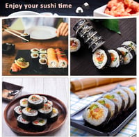 HomeMall Sushi Készítő Szett - Hordozható Sushi Gép Bambusz Mattal 6