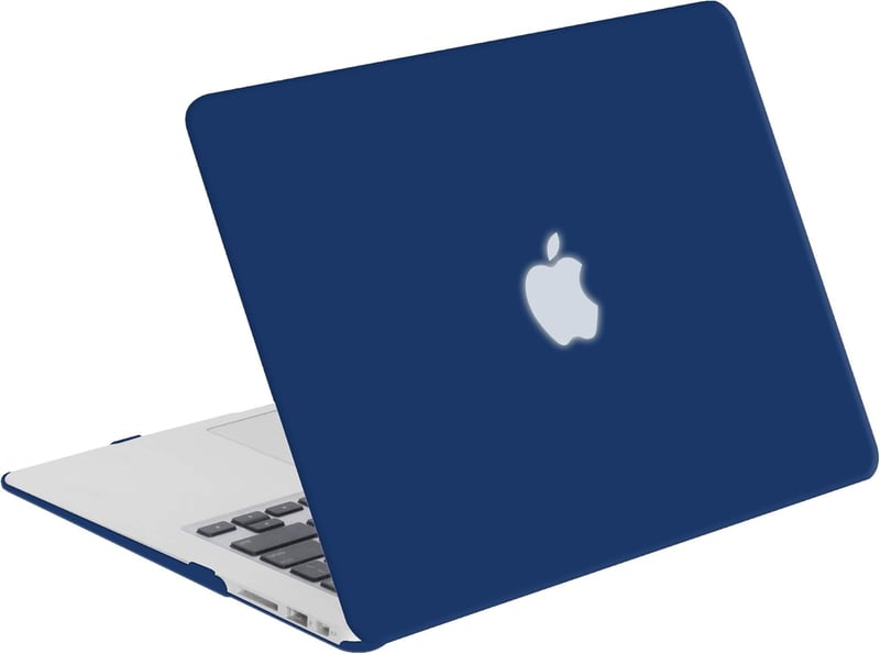 MacBook Air 13" (2010-2017) ultravékony védőtok + EU billentyűzetvédő, sötétkék - TECOOL