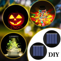 Herefun Napelemes Lámpa Fedél 2db - LED Izzós Kültéri Lámpafej 100 Lumen Fényerővel, Vízálló Kerti Világítás Alkatrész, Járdához és Függő Lá 4