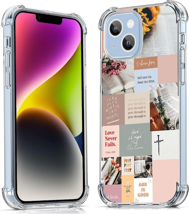 Apple iPhone 14 Szilikon Tok Bibliai Idézetekkel