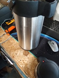 Nerezová pumpovacia termoska Axentia 5 l, strieborná, dvojstenná termoska na kávu a nápoje, unikátny kúsok 3