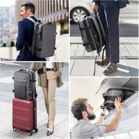 HOMIEE 40L Lopásbiztos Vízálló Üzleti Laptop Hátizsák, Bővíthető Kézipoggyász 8
