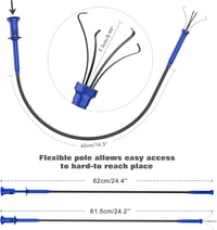 Housolution Clește Magnetic cu Patru Gheare - Cu Mâner Flexibil și Lumină LED, Instrument Flexibil de Extindere Lungă pentru Gunoi, Chiuvetă și Sifoane 5
