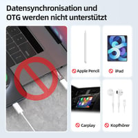 ARKTEK Lightning-USB C adapter iPhone 15, Galaxy S23, Pixel 8 töltéséhez (2db, szürke) 4