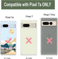 Unov Átlátszó Tok Google Pixel 7a Telefonhoz - Vékony TPU Védőtok Dombornyomott Hegyi Mintával, Ütésálló, Vezeték Nélküli Töltéssel Kompatib 9