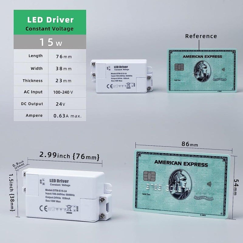 LED transzformátor 24V 15W - G4, MR11, MR16 izzókhoz és csengőhöz - Újracsomagolt