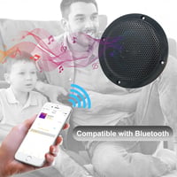 Herdio 4 Inches Vízálló Mennyezeti Hangszóró - Bluetooth Kompatibilis Beépíthető Hangrendszer Fürdőszobába, Konyhába, Kültérre, 160W 3