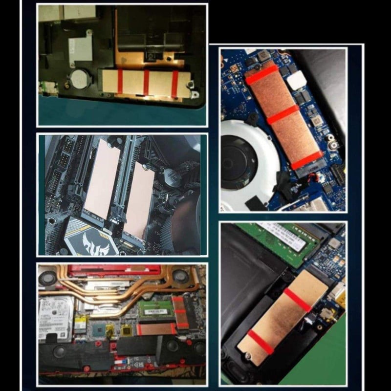 Easycargo M.2 SSD réz hűtőborda készlet, dupla csomag, hőelvezetést javító