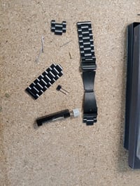 Fullmosa remienok na hodinky z nehrdzavejúcej ocele 22 mm, čierny, kovový remienok pre klasické hodinky a inteligentné hodinky, používaný 2