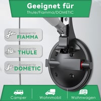 Thirrni Lakóautó Előtető Rögzítő Szett - 2 db, 80 kg Teherbírás, Thule/Fiamma/Dometic Kompatibilis, Vízálló, Porvédett, Felfújható Funkciós  3